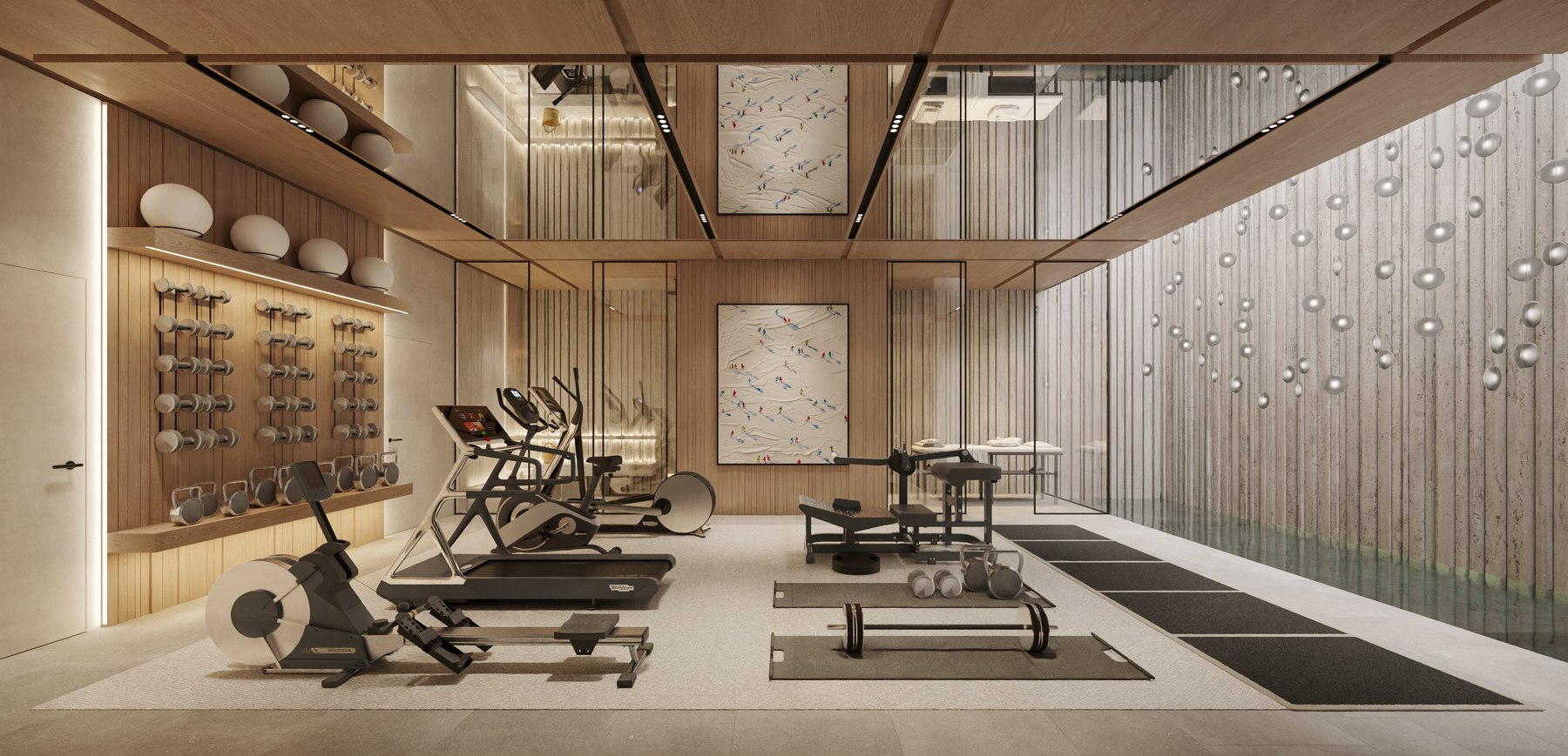 Fitness and private spaces